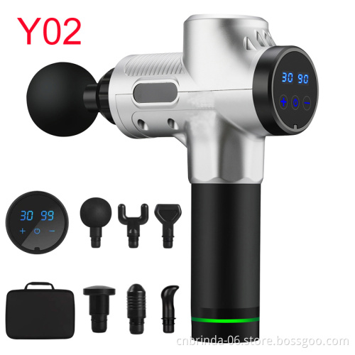 Massage Gun Deep Tissue Percussion Muscle Massager For Pain Relief 30 Speeds LCD Touch Display Fascia Gun Electric Body Massager